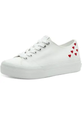 Tamaris Billie Hearts Vegan Sneakers White