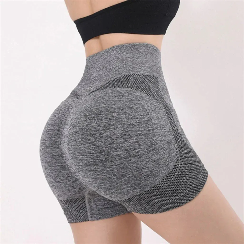 Women Yoga Shorts High Waist Butt Lifting Tummy Control Fitness Tights