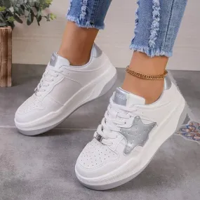 Women's Color Block Flat Casual Sneakers 67715859C