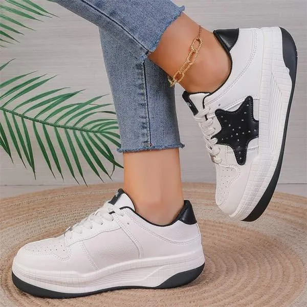 Women's Color Block Flat Casual Sneakers 67715859C